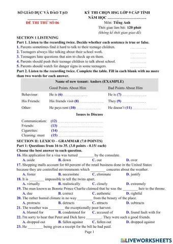 EL9 đề thi học sinh giỏi số 6