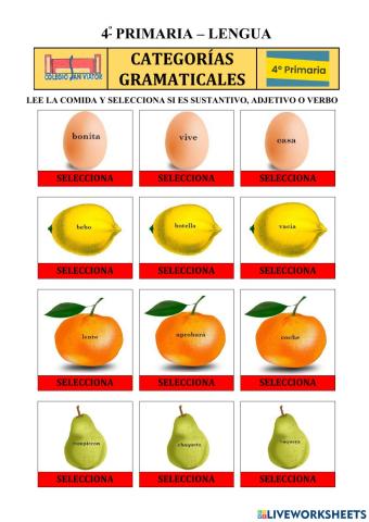 Categorías gramaticales