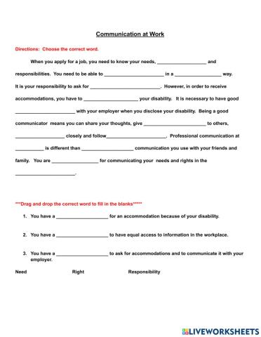 Communication at Work