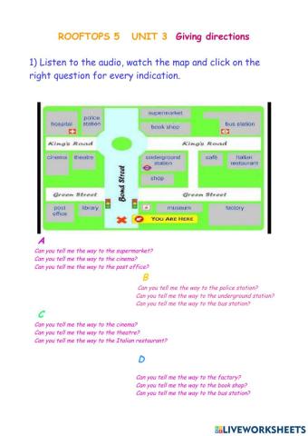 Giving directions Rooftops 5 Unit 3