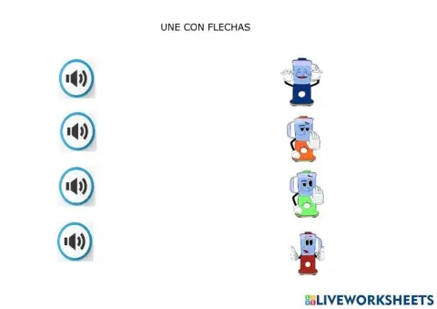 Unir sonidos con colores en inglés