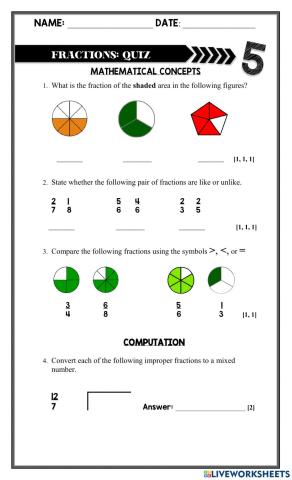 Fractions Quiz