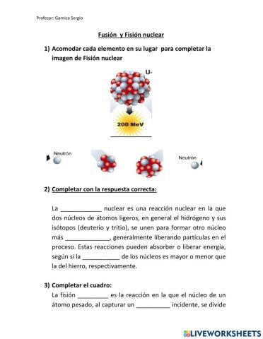 Fisión y fusión nuclear