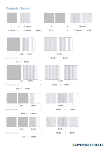 CHILL 5 Decimals TENTHS Set 1