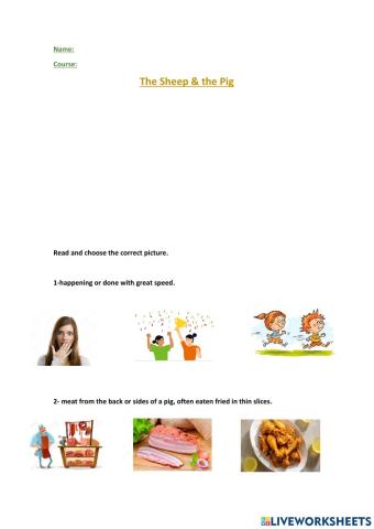 Sheep and the pig