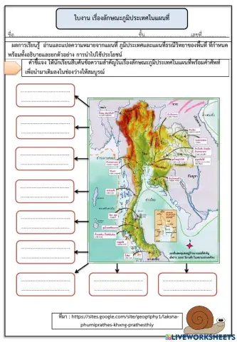 ลักษณะภูมิประเทศในแผนที่