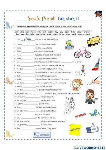 Simple Present - S form