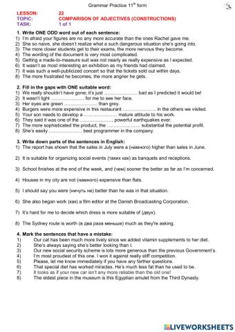 Comparatives of adjectives pert 2 (11th form L22)