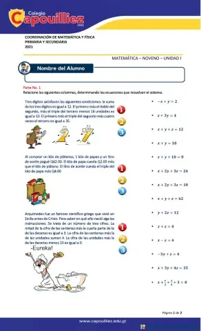 Sistema de ecuaciones 3x3