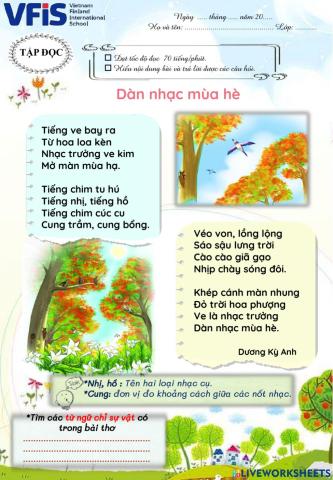 Vietnamese Week 23- Đọc 1
