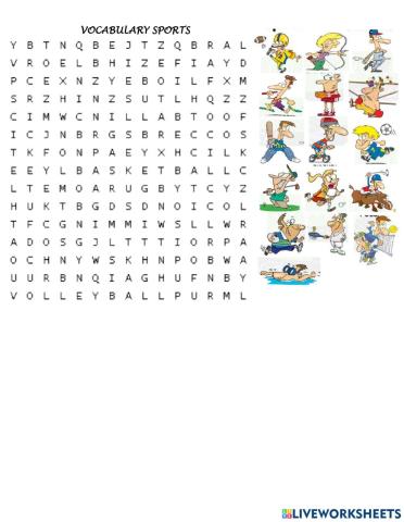 Sports word search