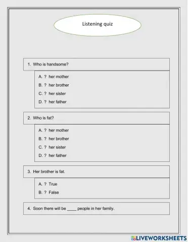 Listening quiz