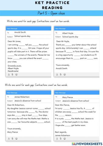 KET Practice (Reading)