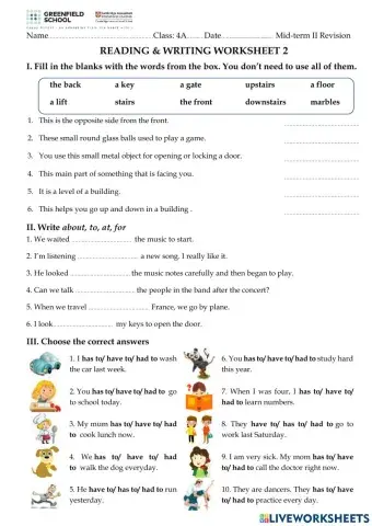 Grade 4-Mid term II- Reading 2