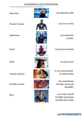 Superheroes and superpowers