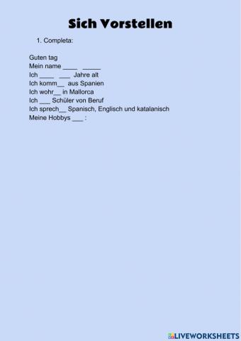 Sich Vorstellen