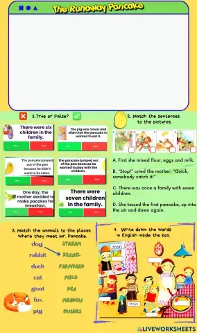 The Runaway Pancake • Worksheet