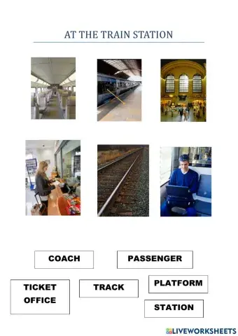 At the train station