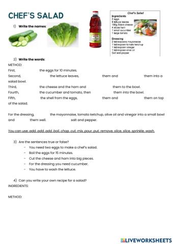 Recipe: Chef's salad