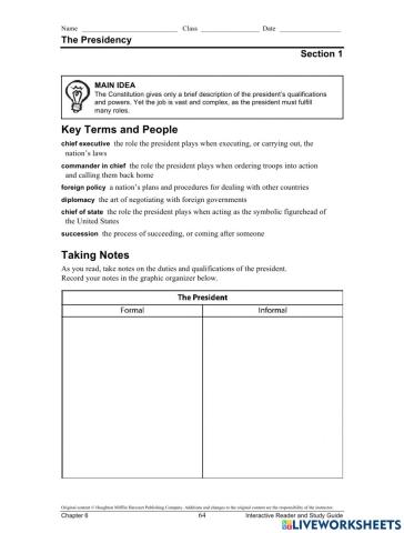 Practice 1- American Government- The President