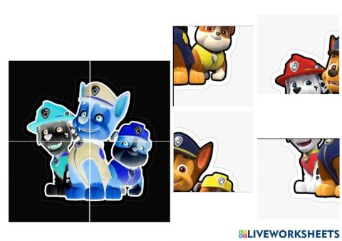 Puzzle paw patrowl Nivel 1