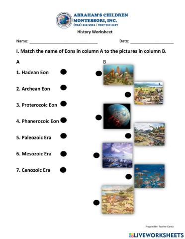Timeline: Eons and Eras