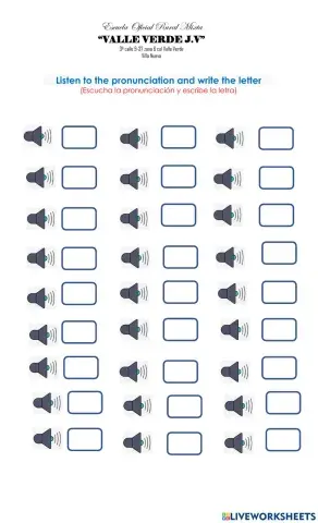 ABECEDARIO PRONUNCIACIÓN 