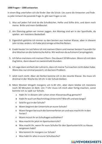 1000 Fragen und Antworten