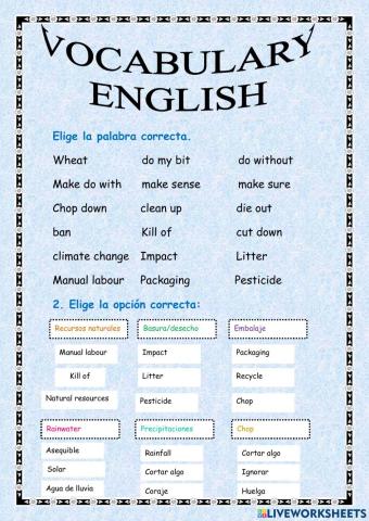 Vocabulario inglés