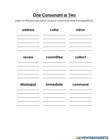 One consonant or two