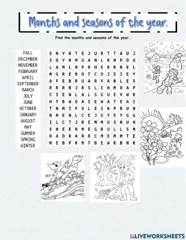 Months and seasons of the year