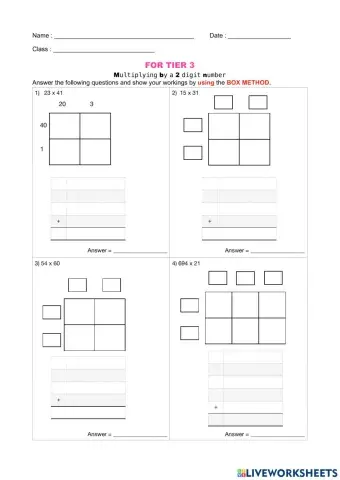 Mulitplying by a 2 digit number