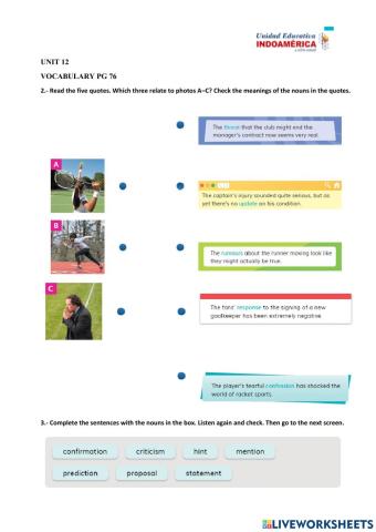 2do -unit 13 pg 76 vocabulary