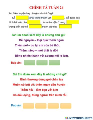 Chính tả tuần 24