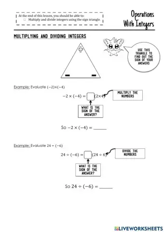 Multiplying and Dividing Integers