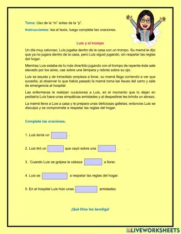 La -m- antes de la -p-.