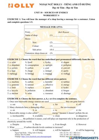 Grade 7 - Unit 10 - WS4