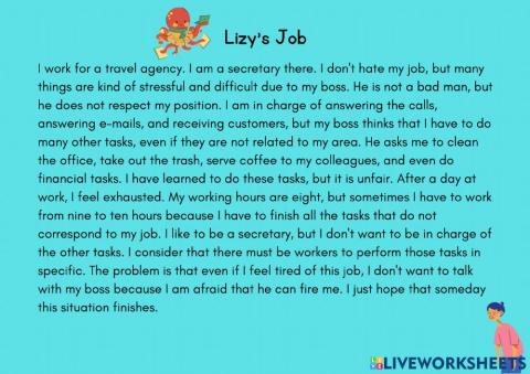 Lizy's Job