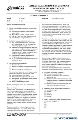 Tap pts sem 2 indo kelas 9