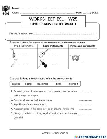 EOW 5 - Unit 7 - ESL 1