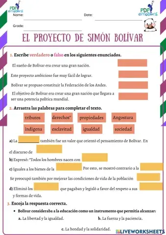 El sueño de bolivar