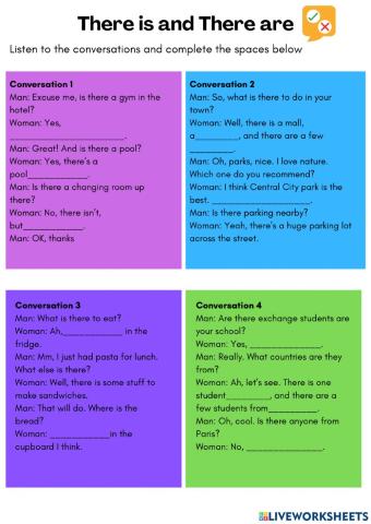 Thre is and There are