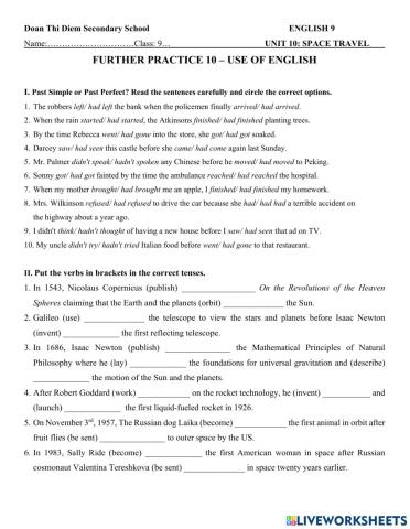 G9 - Unit 10 - Grammar Check