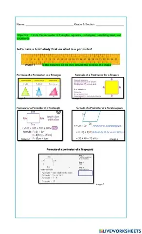 Finding a perimeter of a Triangle,Square,Rectangle,Paralleglogram and Trapezoids