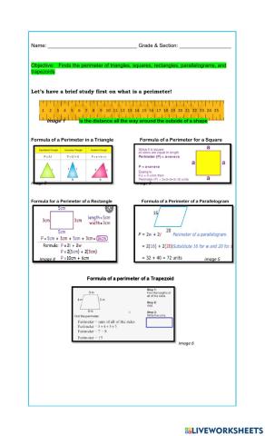 Finding a perimeter of a Triangle,Square,Rectangle,Paralleglogram and Trapezoids