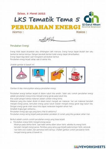 Perubahan energi
