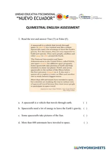 Quimestral Evaluation