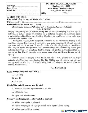 Ôn tập thi giữa kì ii - l4