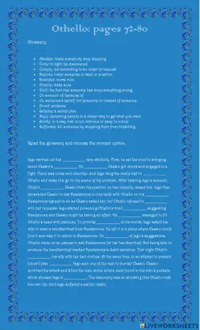 Othello: pages 72-80