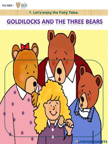 Rainbow-Worksheet about Goldilocks and the Three Bears 4